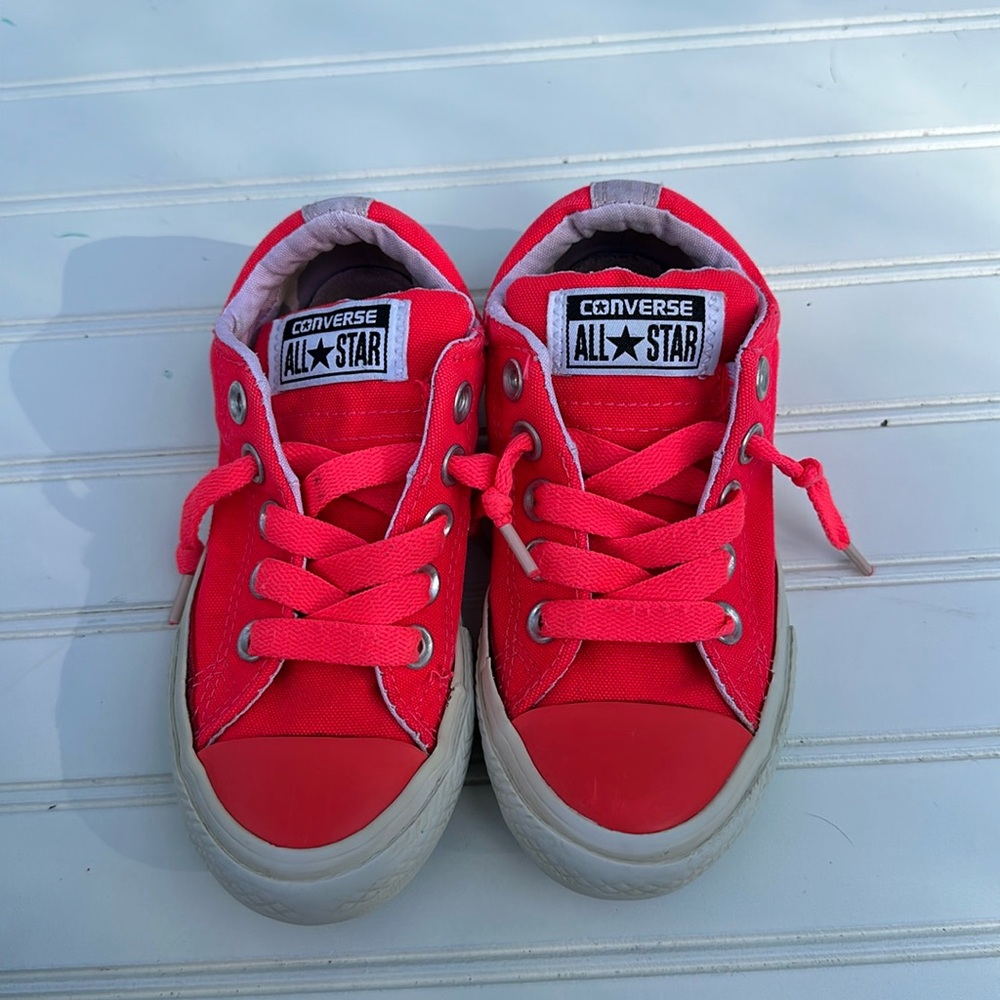 Converse size 11 sneakers bright orange